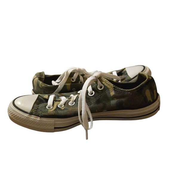 Converse All Star Low Top Canvas Tennis Shoes Womens 8 Mens 6 Camouflage Jungle - Picture 8 of 12